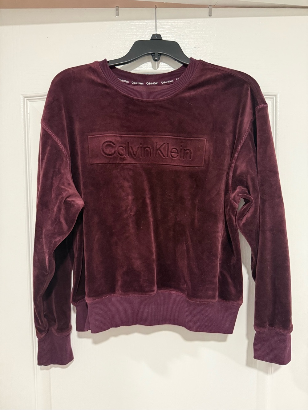 Calvin Klein Burgundy Crewneck Sweatshirt